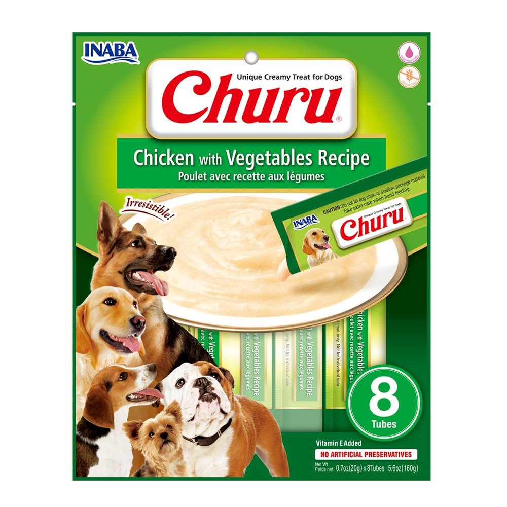 Ciao Churu Sebzeli ve Tavuklu Tamamlayacı Köpek Ödül Maması 8 x 20 Gr