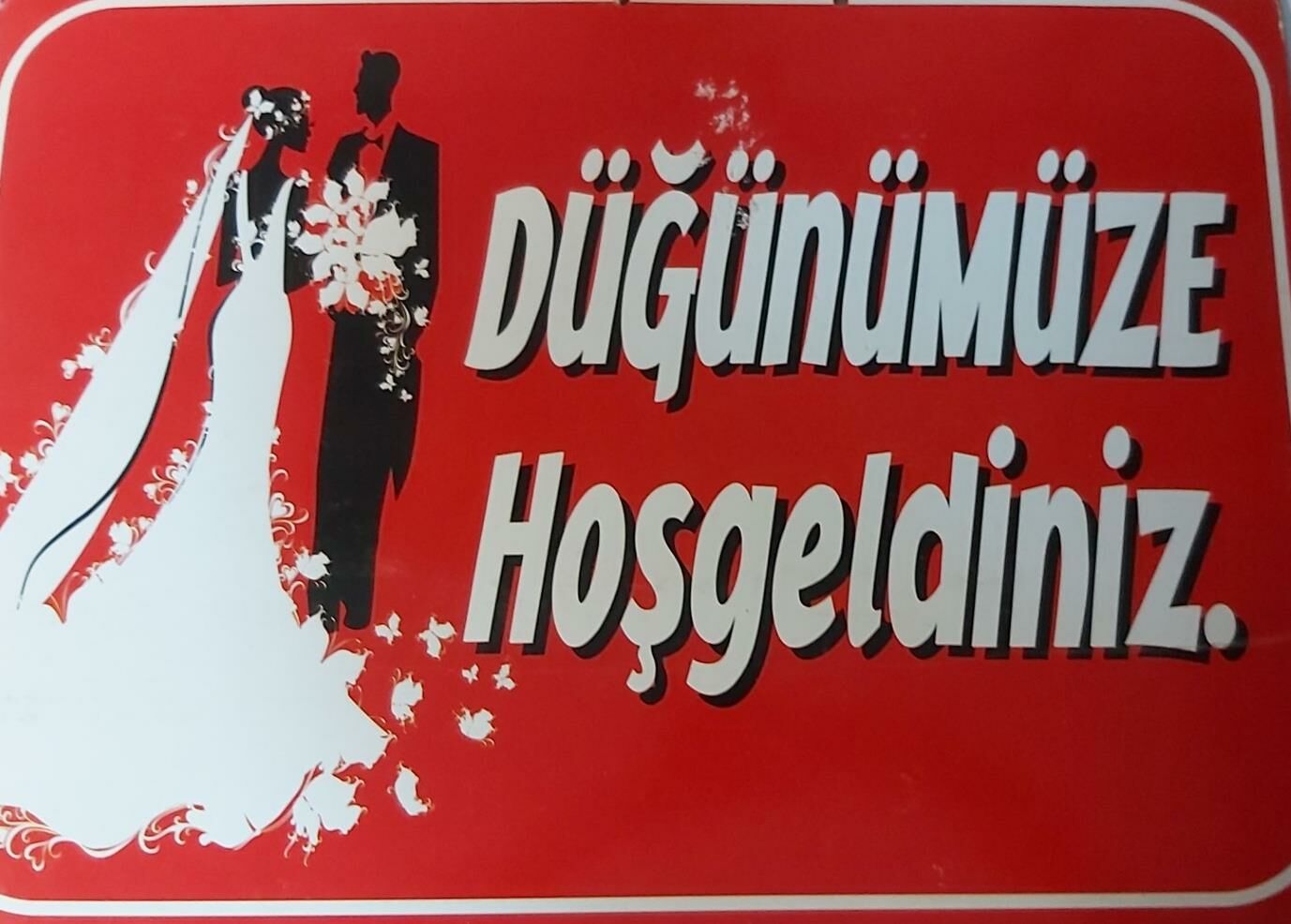 KAPI SÜS KARTON DÜĞÜNÜMÜZE HOŞGELDİNİZ