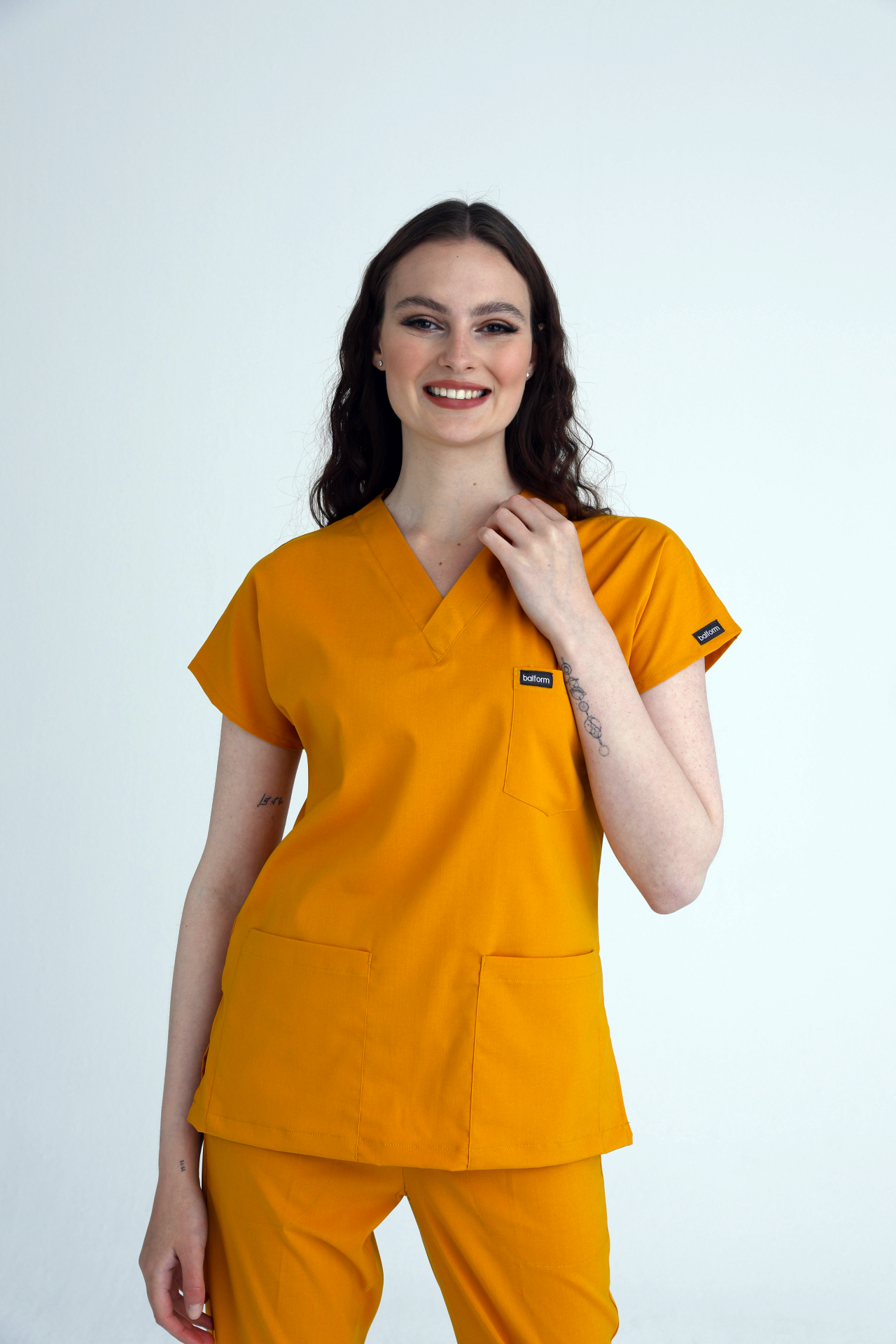 Scrubs | Hardal | Alt & Üst Üniforma Takımı | Balform