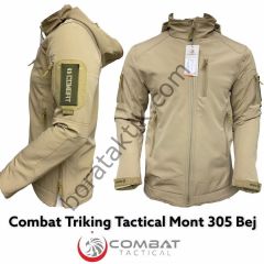 Combat Tactical Softshell Çift Katlı Çölrengi Çift Katlı Mont
