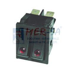 İkili LED Işıklı Anahtar 6 Bacaklı