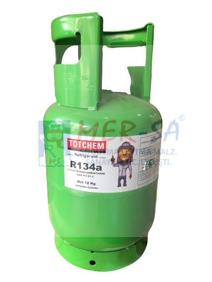 R-134a Totchem Tekrar Doldurulabilir Tüplü Soğutucu Gaz 12 kg Net