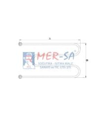 Benmari Rezistansı M Tipi Kıvrık 220V 8,1 CR-Nİ 2000 W 40 cm