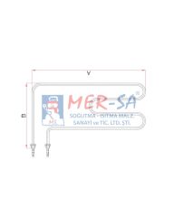 Benmari Rezistansı ML Tipi 220V 8,1Q CR-Nİ 2500 W 58*30 cm