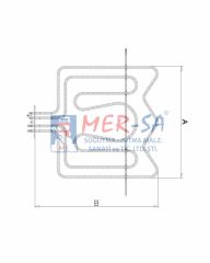 Fırın Rezistansı 1100+2000W 37,75 cm