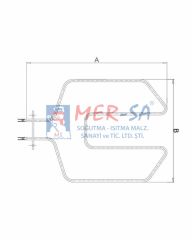 Fırın Rezistansı 1450W 50 cm