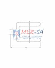 Fırın Rezistansı 1300W 36,6 cm