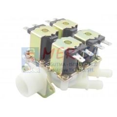 Çamaşır Makinesi Ventil 4 lü İnce Yatay 180C 10.5MM 24 VDC
