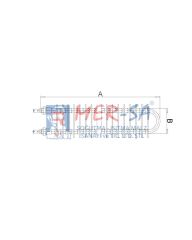 Serpantinli Rezistans 700W 40cm Köşeli