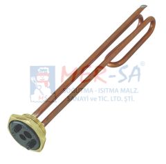1-1/4 Çay Kazanı Rezistansı İnce Diş 220V 2000 W Bakır 30 cm (Meşale Modeli)