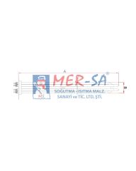 Bulaşık Makinesi Rezistansı Büyük Üçgen Flanşlı 3*3000W 40cm