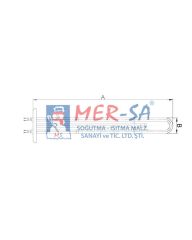 Bulaşık Makinesi Rezistansı Sanayi Tipi 2*1000W 27,8cm
