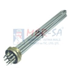 2 '' 5 Elemanlı Kafalı Isıtıcı 50CM 10000W 220-380V 6,5Q CR-Nİ