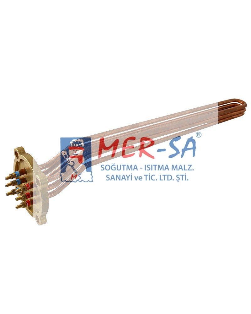 Buhar Kazanı Rezistansı 3*2000W Trifaze Bakır 48,2cm