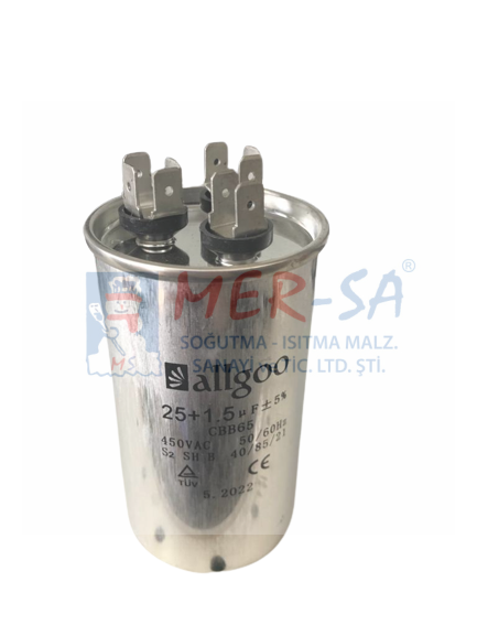Kondansatör Split Klima 25 + 1,5 uF 4+4+4 370 V