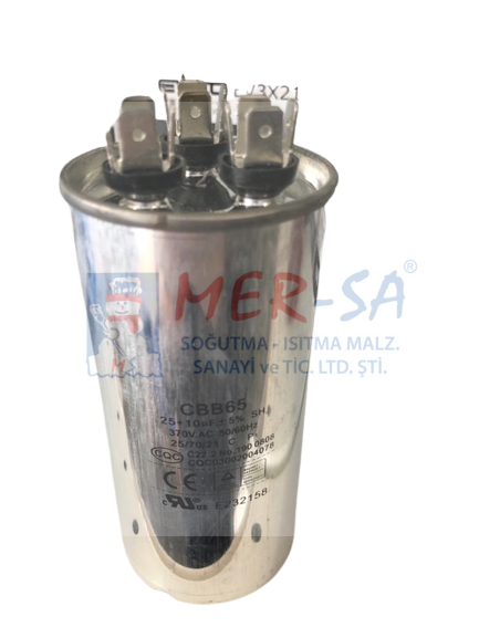 Kondansatör Split Klima 25 + 10 uF 4+4+4 370 V