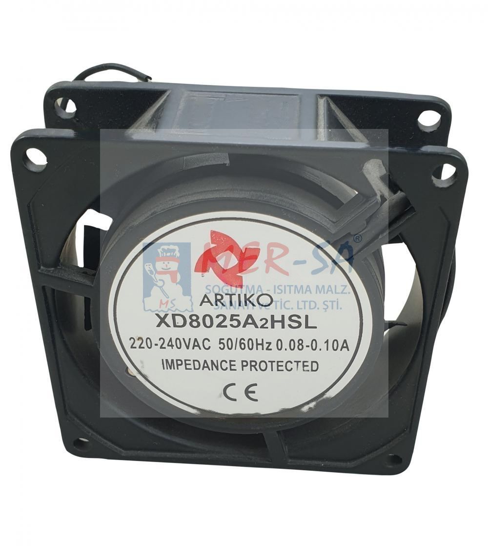 Fan Kare 80X80X25 230V 17W