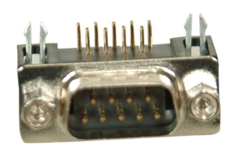 9 Pin Erkek D-Sub Konnektör - 90C / 90 Derece