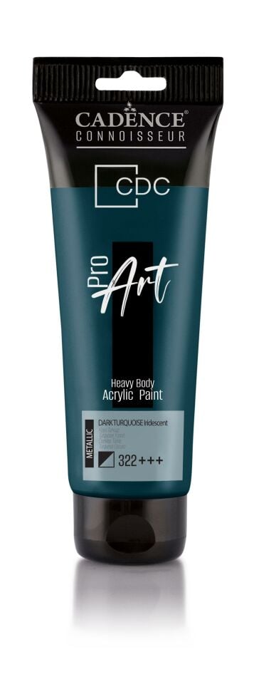 PROART HEAVY BODY METALİK  AKRİLİK BOYA PRM-322 KOYU TURKUAZ 120ML