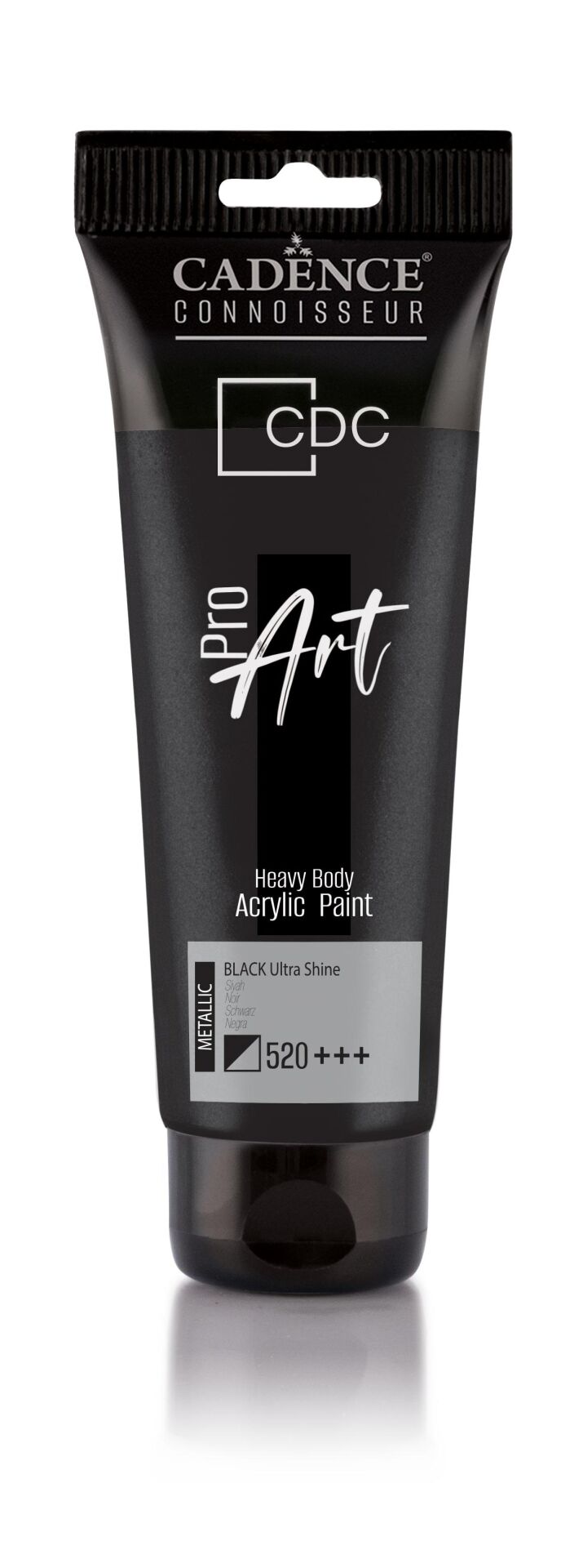 PROART HEAVY BODY  METALİK ULTRA PARLAK AKRİLİK BOYA PRD-520 SİYAH 120ML