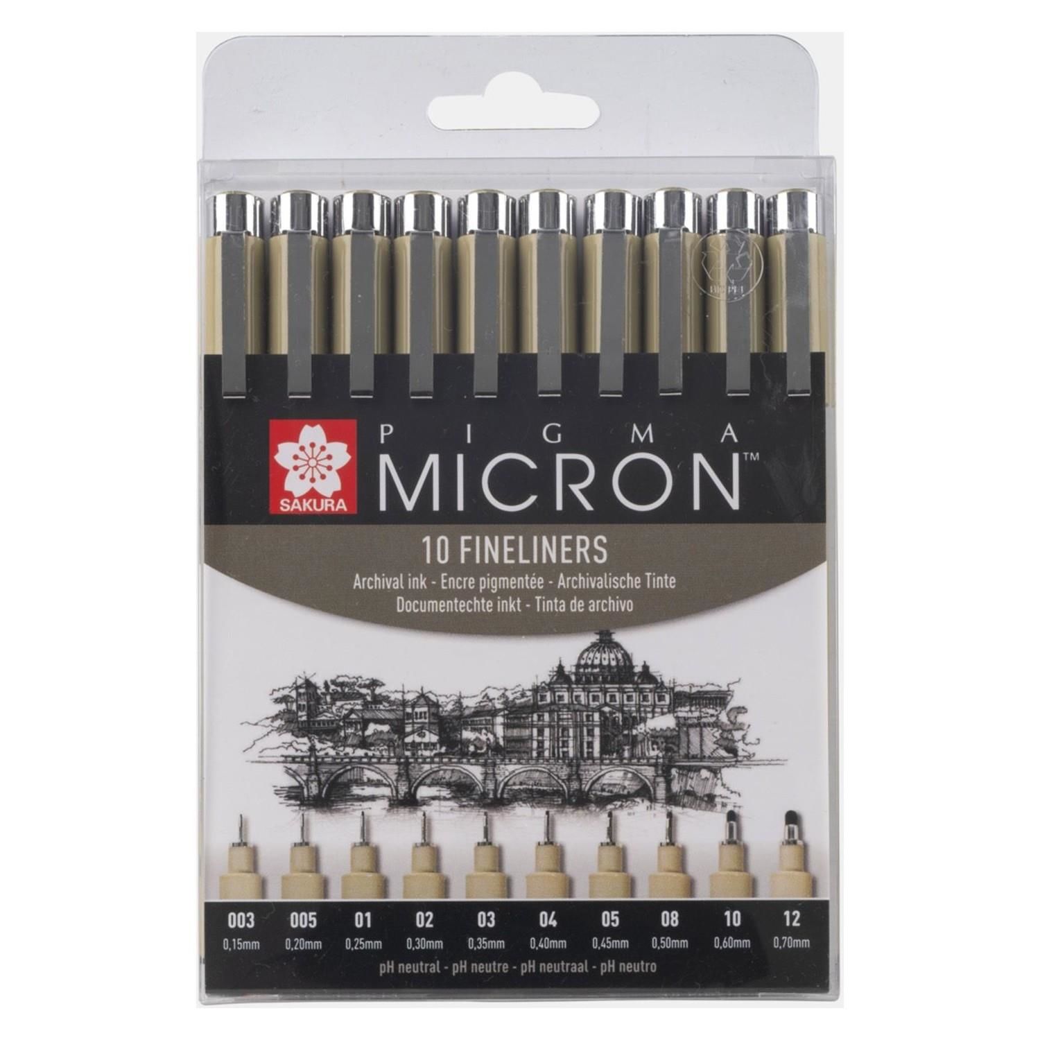 SAKURA PIGMA MICRON SİYAH SET 10'LU