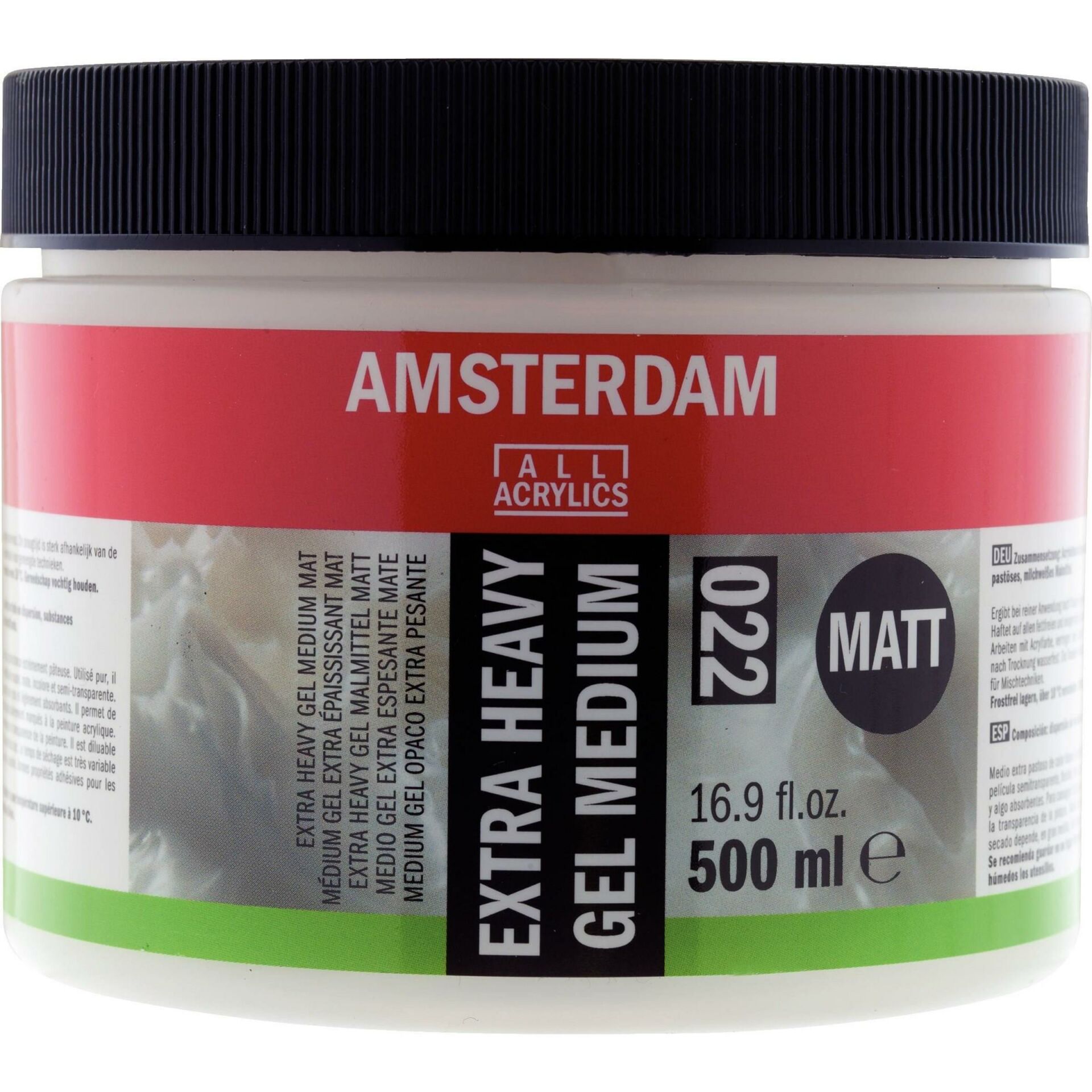 AMSTERDAM EXTRA HEAVY GEL MEDIUM MATT 022 500ML