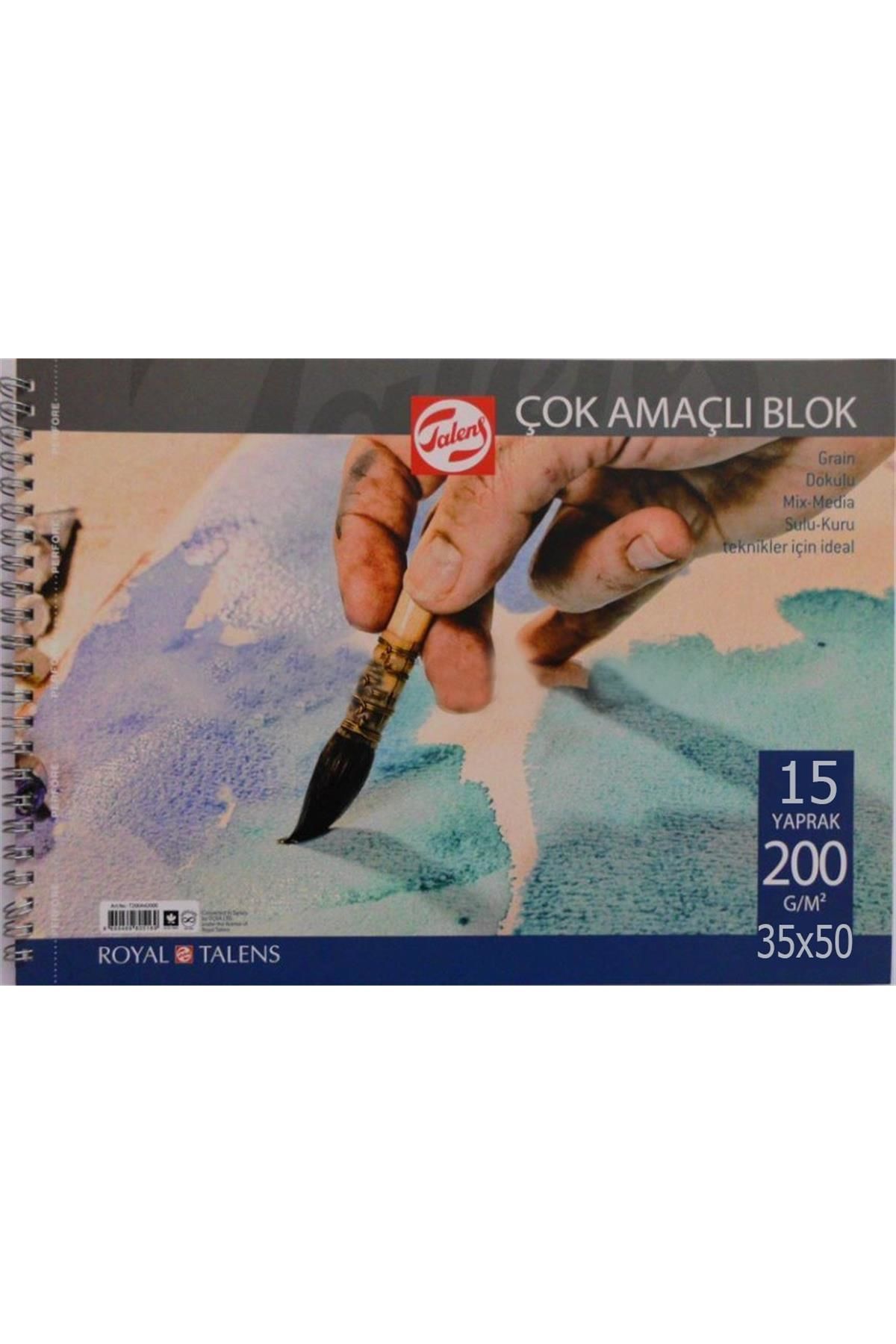 TALENS ÇOK AMAÇLI RESİM DEFTERİ 35 x 50 - 200 GR - 15 YP - SPİRALLİ