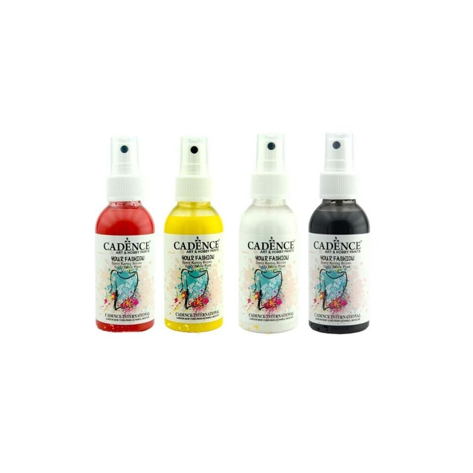 CADENCE SPREY KUMAŞ BOYASI 100ML 4LÜ SET