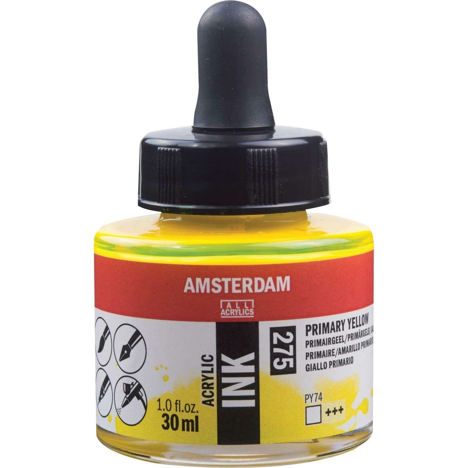 AMSTERDAM AKRİLİK MÜREKKEP 30 ML PRIM.YLW