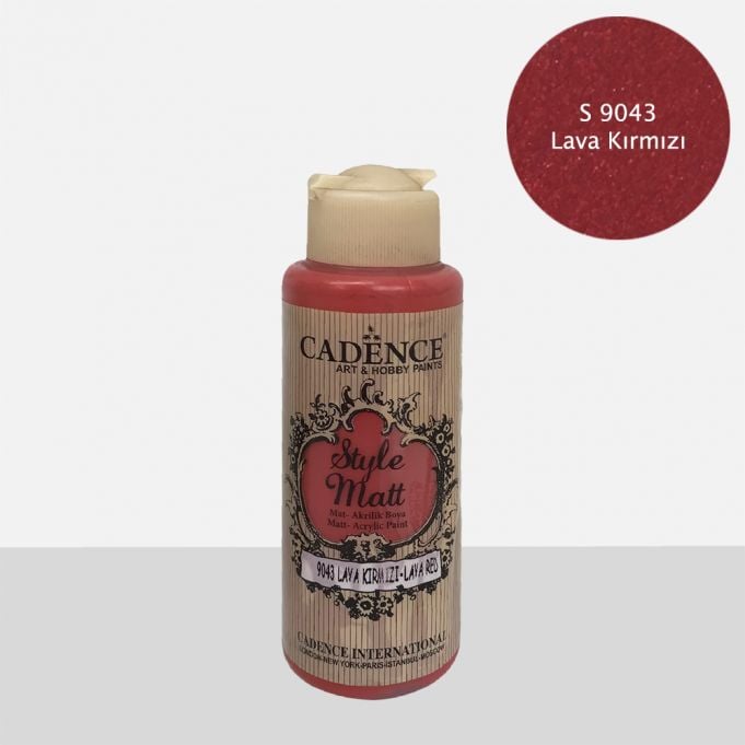 STYLE MAT AKRİLİK BOYA S-9043 LAVA KIRMIZI 120ML