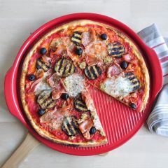 Emile Henry Seramik Yuvarlak Pizza Fırın Kabı (40x35x13)