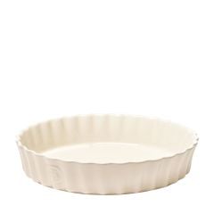 Emile Henry Tart-Börek Fırın Kabı Yuvarlak 28 cm Ekru/Clay