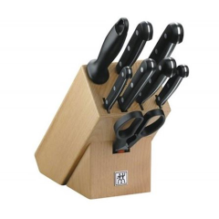 Zwilling Blok Bıçak Seti Pro 9 Parça Doğal Ahşap- Twin Gourmet