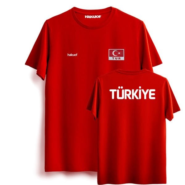 Türkiye Tişört Metalize Orijinal Dikdörtgen Türk Bayrağı