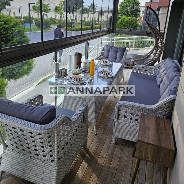 Annapark Palazzo Bahçe Balkon Oturma Grubu Açık Gri / Gri