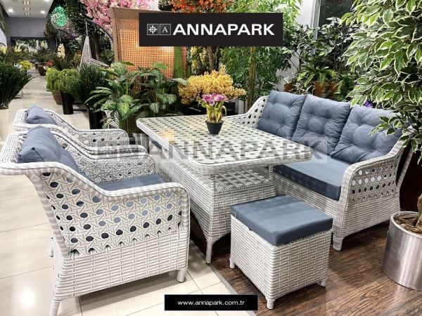 Annapark Palazzo Balkon Bahçe Rattan Oturma Takımı