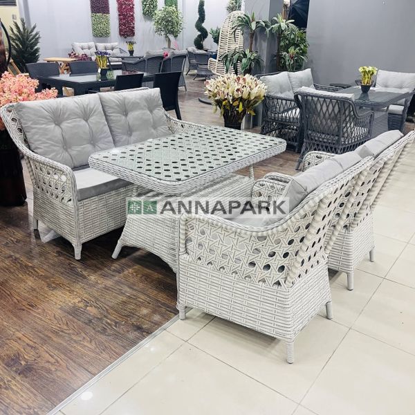 Annapark Home Rattan Balkon Bahçe 2'li Koltuk ve Masa Takımı