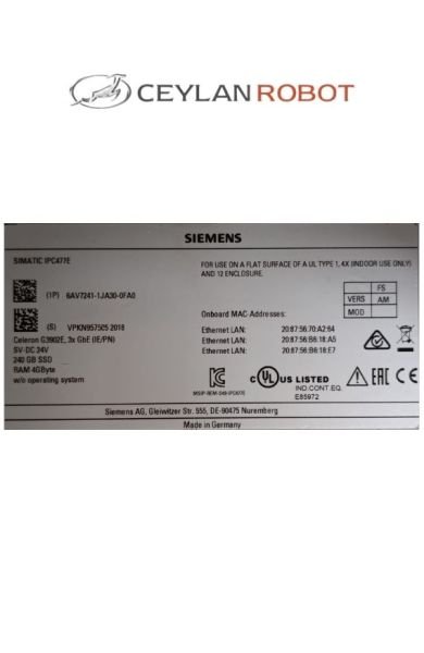 SIEMENS SIMATIC HMI Conntronic1  IPC477E (6AV7241-1JA30-0FA0