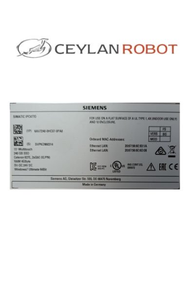 SIEMENS SIMATIC IPC 477D, 15'' çoklu dokunmatik ekran ( 6AV7240-0HC07-0PA0)