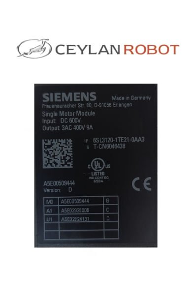 SIEMENS SINAMICS SINGLE MOTOR MODULE ( 6SL3120-1TE21-0AA3)