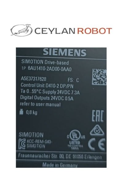 SIEMENS SIMOTION Drive-based, Sürücü Tabanlı Kontrol Ünitesi (6AU1410-2AD00-0AA0)