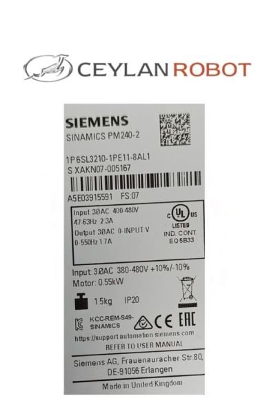 SIEMENS SINAMICS PM240-2 Güç Modülü ( 6SL3210-1PE11-8AL1)