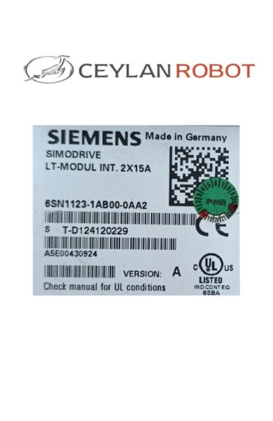 SIEMENS SIMODRIVE GÜÇ MODÜLÜ, LT-MODUL INT. 2X15A (6SN1123-1AB00-0AA2)