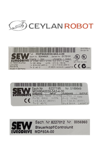 SEW EURODRIVE MOVITRAC İnverter sürücü MDF60A0030-5A3-4-00