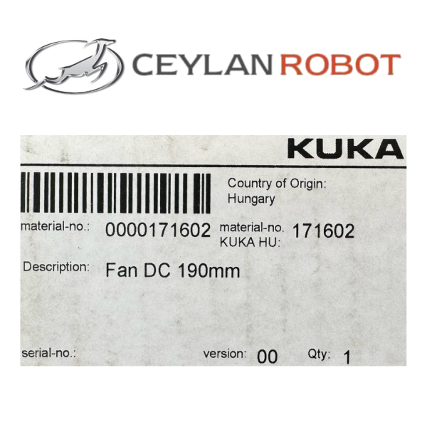 KUKA Dış fan DC 190mm Artikel numarası: 171602 (SIFIR ÜRÜN)