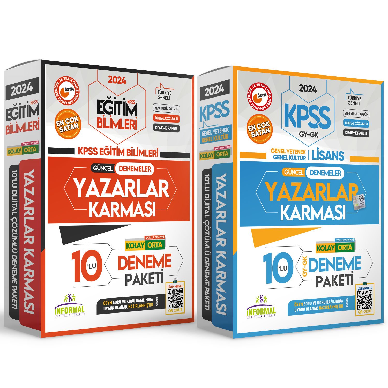 2024 KPSS GY-GK ve EĞİTİM Bilimleri Yazarlar Karması Türkiye Geneli Dijital Çözümlü 2li Deneme Seti