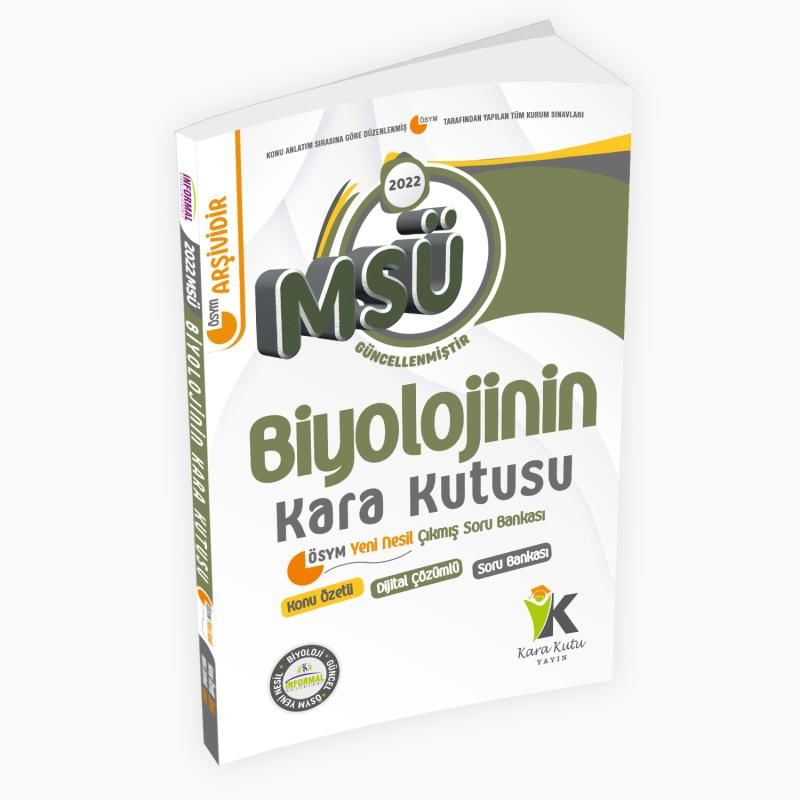 MSÜ Biyolojinin Kara Kutusu Konu Özetli Dijital Çözümlü Çıkmış Soru Bankası