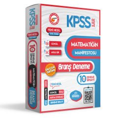 2024 KPSS Ön Lisans- Ortaöğretim GY-GK 5li Manifesto Dijital Çözümlü BRANŞ Deneme Seti
