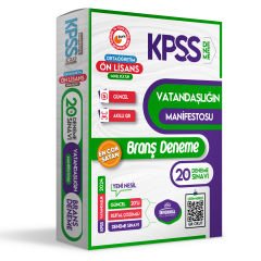 2024 KPSS Ön Lisans- Ortaöğretim GY-GK 5li Manifesto Dijital Çözümlü BRANŞ Deneme Seti