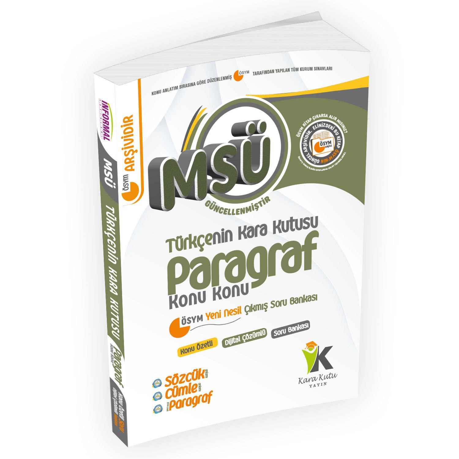 MSÜ Türkçenin Kara Kutusu PARAGRAF-Sözcük-Cümle Anlamı Dijital Çözümlü Konu Özetli Çıkmış Soru Bankası